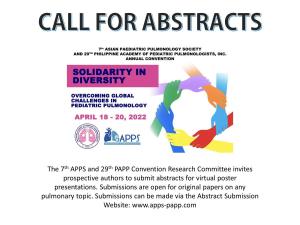 PAPP Call for Abstracts